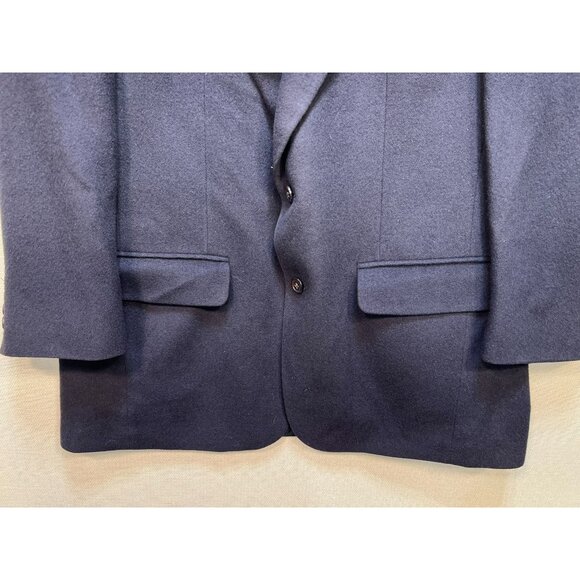 Bill Blass Men's Notch Collar 2-Button Blazer Sports Coat 40R Blue Long Sleeve - Picture 7 of 13